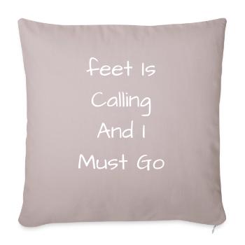Feet Lover Citation Foot Text - Coussin et housse de 45 x 45 cm - taupe clair - Devant