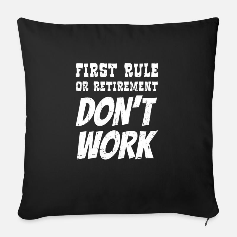 Pension de retraité drôle - Coussin et housse de 45 x 45 cm - noir
