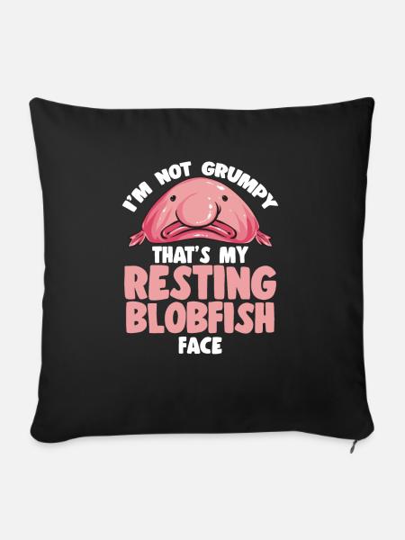 Blobfisch - Sofakissen mit Füllung 45 x 45 cm - Schwarz