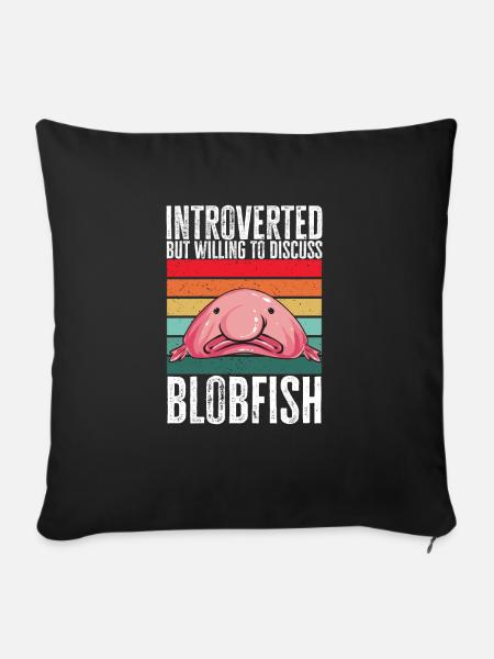 Blobfisch - Sofakissen mit Füllung 45 x 45 cm - Schwarz