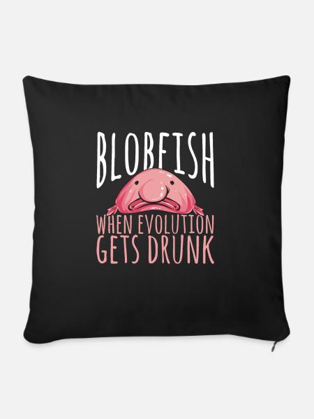 Blobfisch - Sofakissen mit Füllung 45 x 45 cm - Schwarz