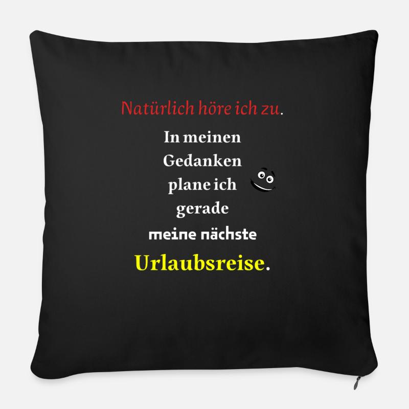 Urlaubsreise cooler Spruch - Sofakissen mit Füllung 45 x 45 cm - Schwarz
