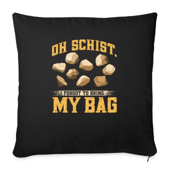 Funny Mineral Hunt Rock Geologist - Sofa pillow with filling 45cm x 45cm - black - Front