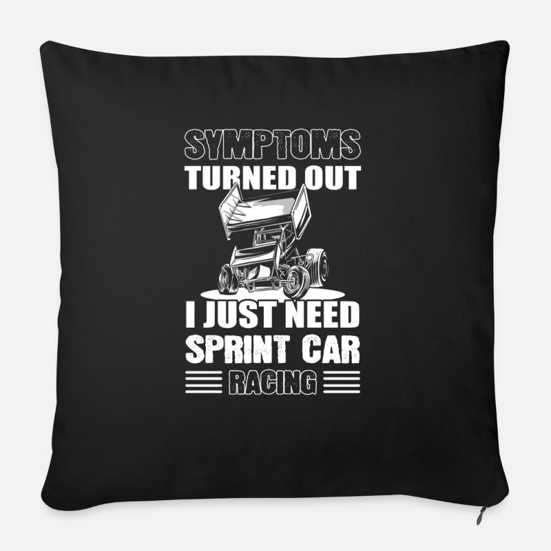 Symptômes Il s’est avéré que je viens de - Coussin et housse de 45 x 45 cm - noir