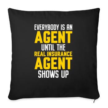 Weird broker - Sofa pillow with filling 45cm x 45cm - black - Front