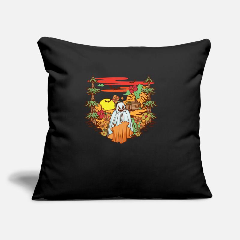 Forêt gothique Boo Ghost Spooky Saison Champignon Coussin et housse de 45 x 45 cm