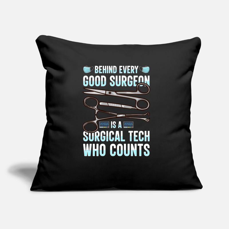 Scrub Tech Technicien chirurgical Technologue chirurgical Coussin et housse de 45 x 45 cm