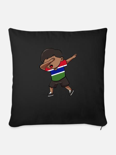 Gambia - Sofakissen mit Füllung 45 x 45 cm - Schwarz