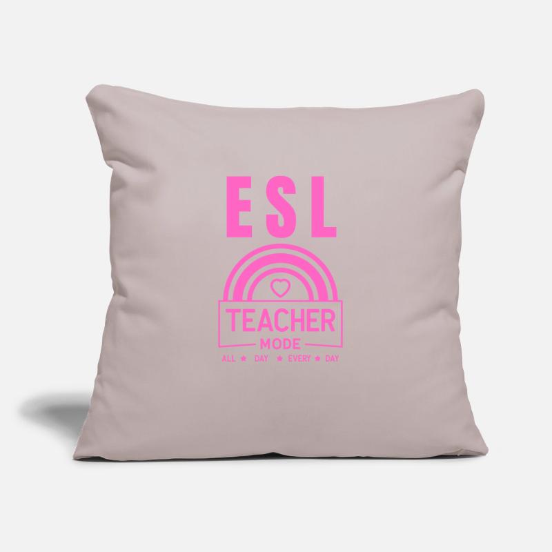 Enseignant d’anglais langue seconde |Langue anglaise |Pour les enseignants d’anglais langue seconde Coussin et housse de 45 x 45 cm