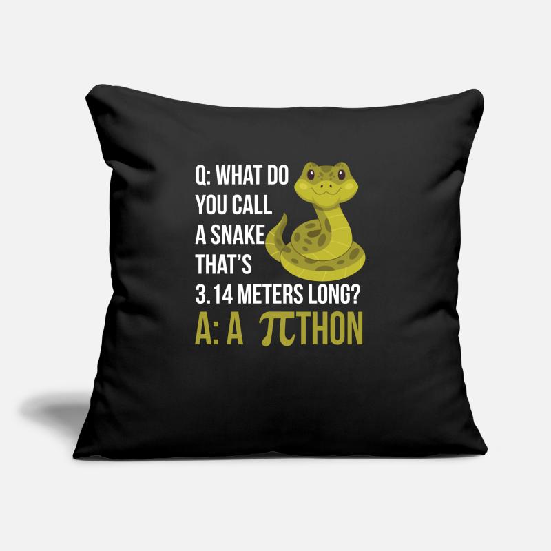 Python Pithon Pie Symbol Drôle de professeur de mathématiques Heureux Coussin et housse de 45 x 45 cm