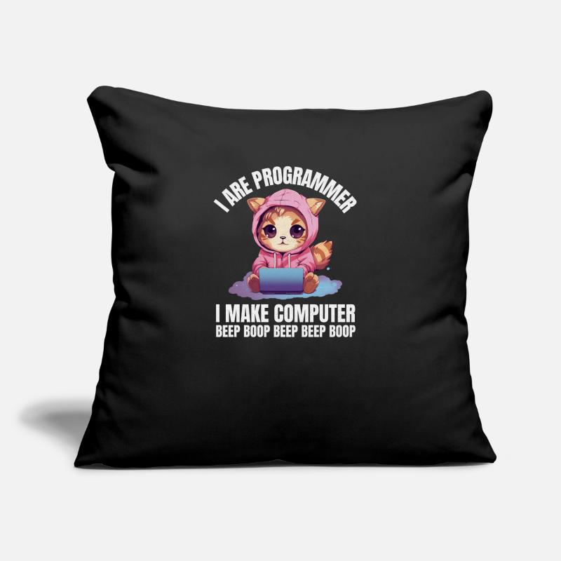Je suis programmeur. Je fais un bip informatique Coussin et housse de 45 x 45 cm