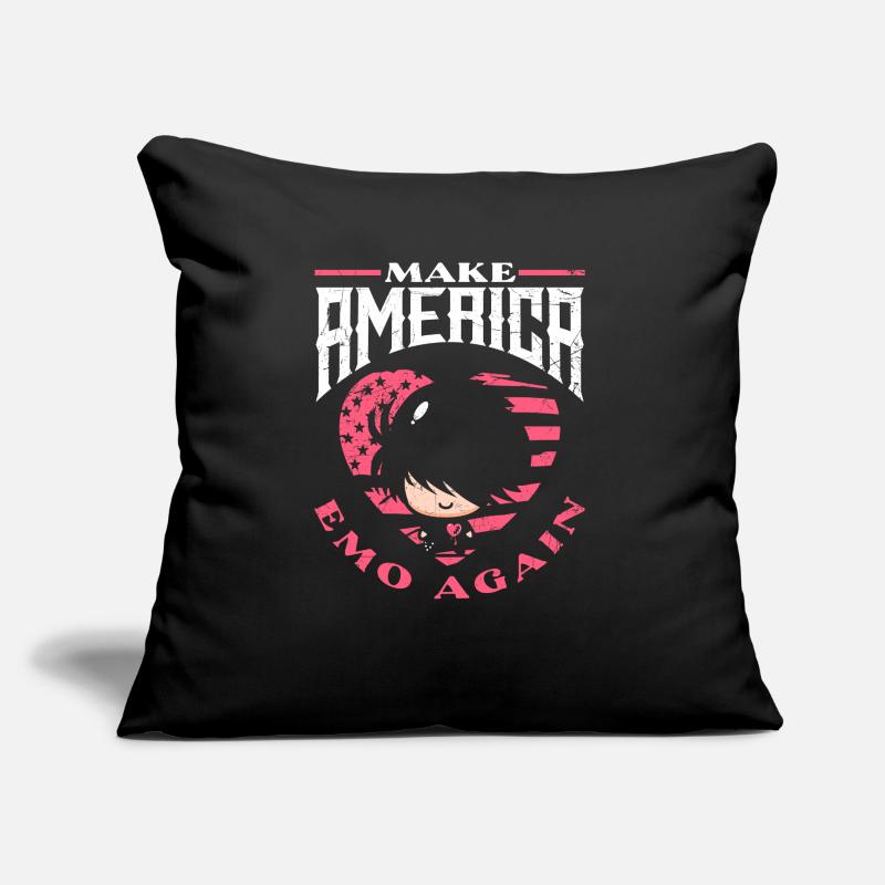 Emoticon Make America Emo Again Emocore Aesthetic Sofakissen mit Füllung 45 x 45 cm