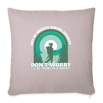 Funny Hiker Out of Breath Hiking Society Trekking - Sofakissen mit Füllung 45 x 45 cm - helles Taupe - Vorne