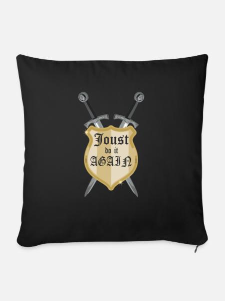 Ren Faire Kostüm - Mittelalterliche Trübungs - Sofakissen mit Füllung 45 x 45 cm - Schwarz