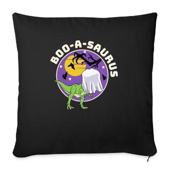 Boo-A-Saurus - Sofa pillow with filling 45cm x 45cm - black - Front