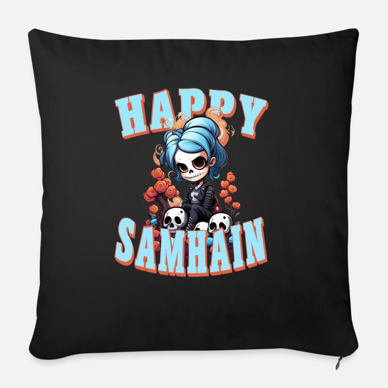 Happy Samhain - Le design pour ramper - Coussin et housse de 45 x 45 cm - noir