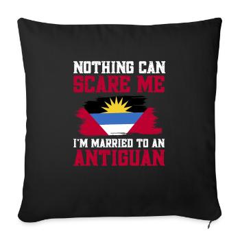 Antigua and Barbuda flag - Sofa pillow with filling 45cm x 45cm - black - Front