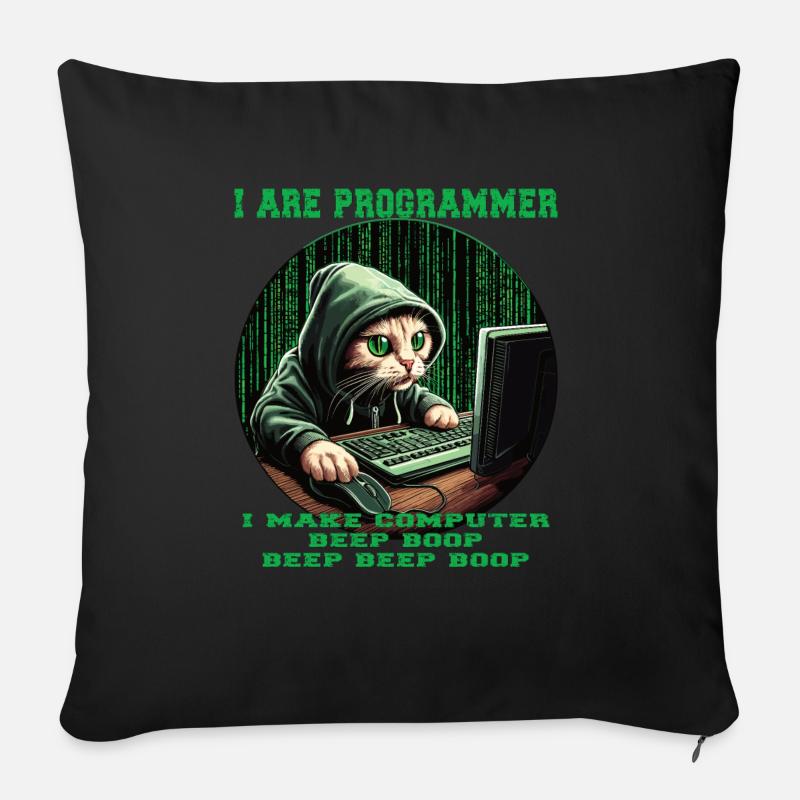 Ich bin Programmierer - Sofakissen mit Füllung 45 x 45 cm - Schwarz