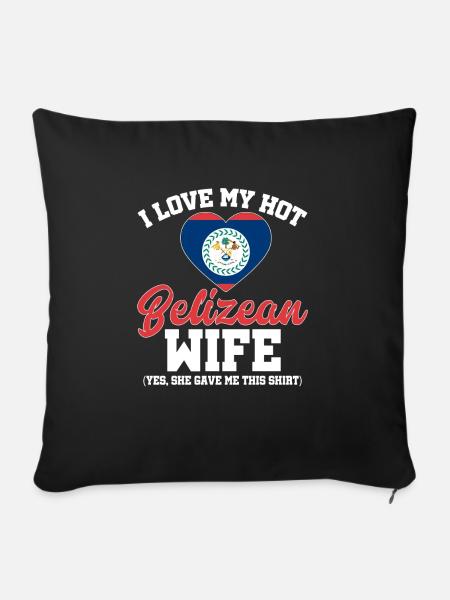 Belize Flagge Belizer - Sofakissen mit Füllung 45 x 45 cm - Schwarz