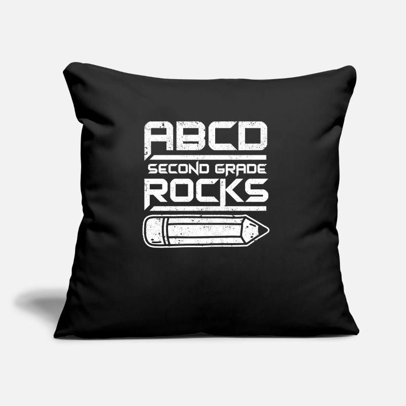 ABCD Second Grade Rocks 100e jour d’école Deuxième Coussin et housse de 45 x 45 cm