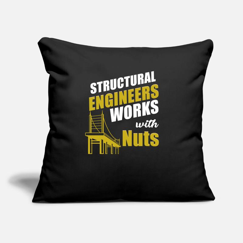 Construction carpenter structural engineer working with nuts Sofa pillow with filling 45cm x 45cm