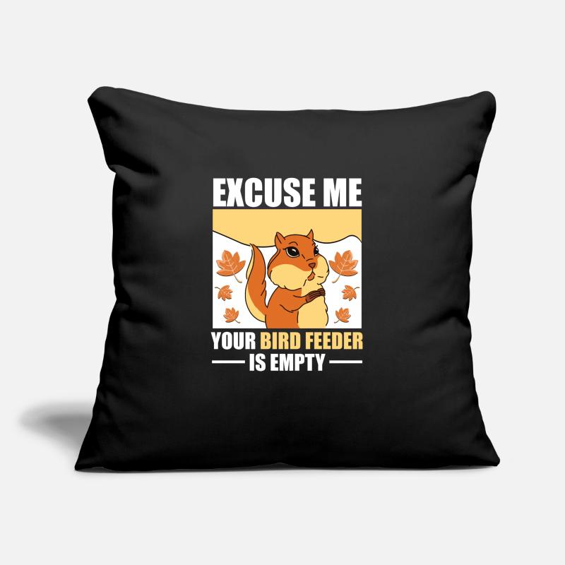 Chipmunk Excuse Me Your Bird Feeder Is Empty Fores Sofa pillow with filling 45cm x 45cm