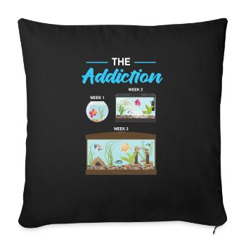 Aquarium - Sofa pillow with filling 45cm x 45cm - black - Front