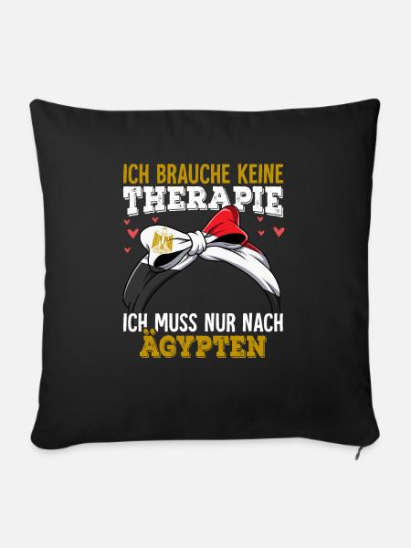Ägypten - Sofakissen mit Füllung 45 x 45 cm - Schwarz