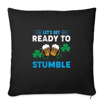 Let´s get ready to strumble. Lass uns trinken. - Sofakissen mit Füllung 45 x 45 cm - Schwarz - Vorne