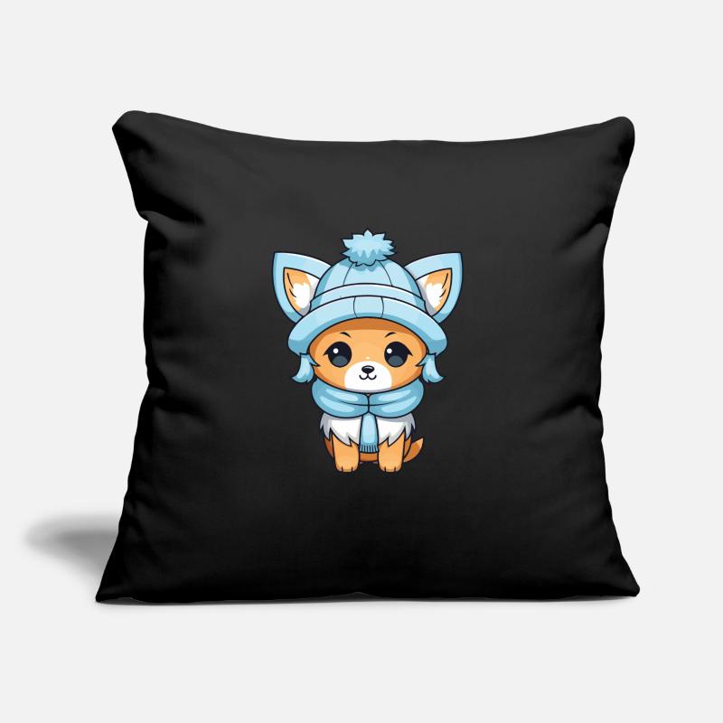 Fox Winter Comic Sofa pillow with filling 45cm x 45cm