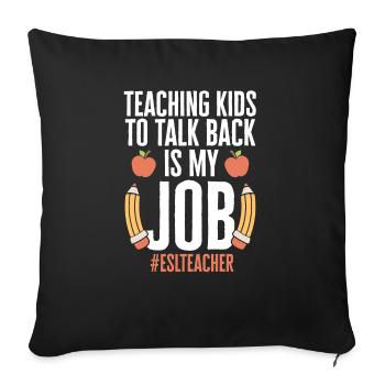 Lehrkraft Englisch Zweitsprache Fremdsprache - Sofakissen mit Füllung 45 x 45 cm - Schwarz - Vorne