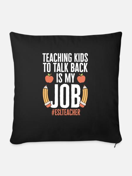 Lehrkraft Englisch Zweitsprache Fremdsprache - Sofakissen mit Füllung 45 x 45 cm - Schwarz