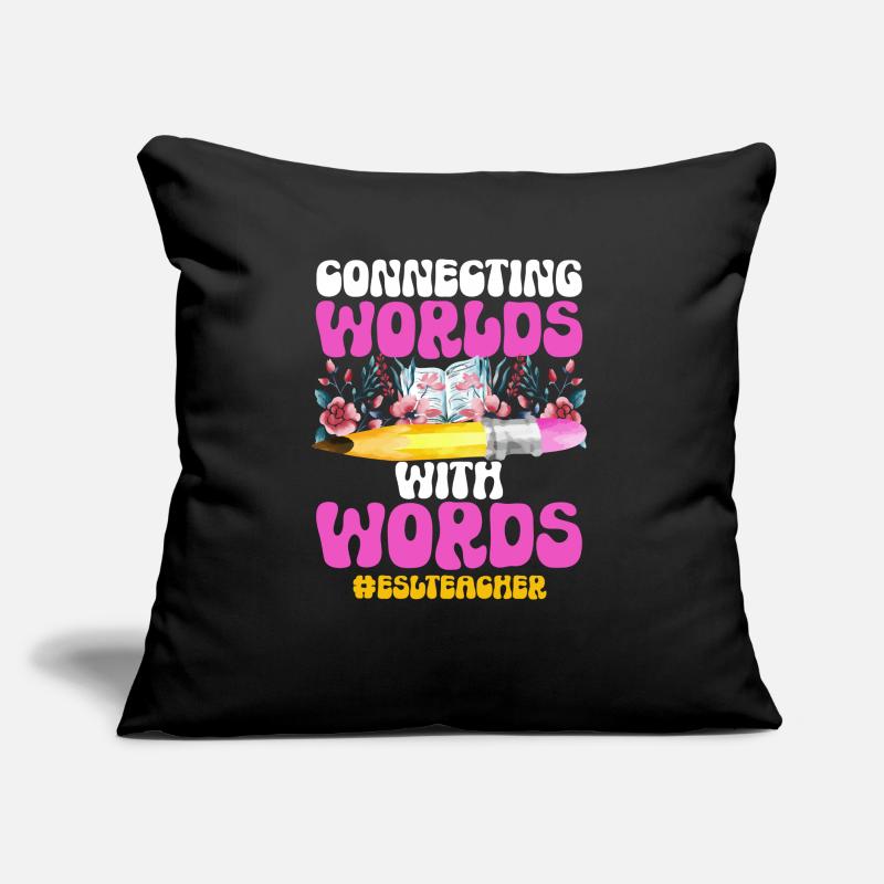Professeur d’anglais langue seconde langue étrangère Coussin et housse de 45 x 45 cm
