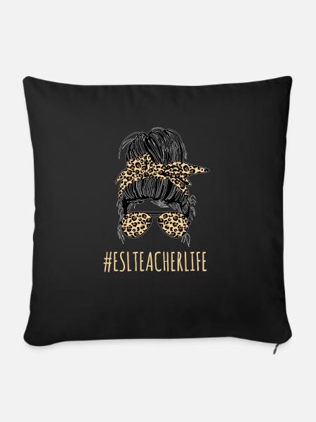 Lehrkraft Englisch Zweitsprache Fremdsprache - Sofakissen mit Füllung 45 x 45 cm - Schwarz