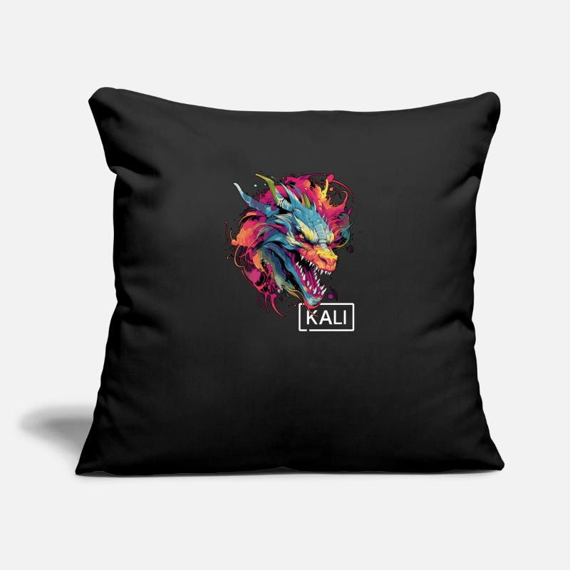 Colorful Kali Linux Dragon Design for DevOps & Sofa pillow with filling 45cm x 45cm