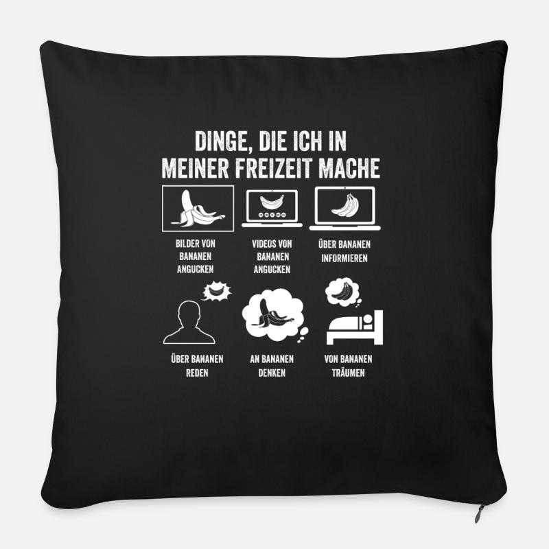 Früchte Banane - Sofakissen mit Füllung 45 x 45 cm - Schwarz