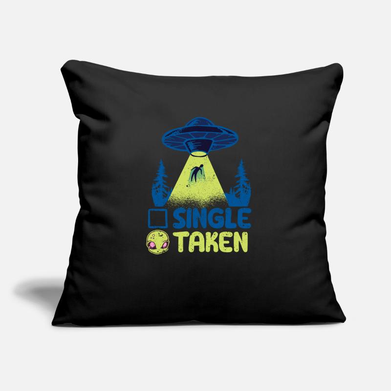 Single oder genommen Lustig Alien UFO Valentinstag Sofakissen mit Füllung 45 x 45 cm