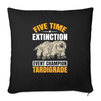 Microbiology -Biologist Gift Tardigrades - Sofa pillow with filling 45cm x 45cm - black - Front