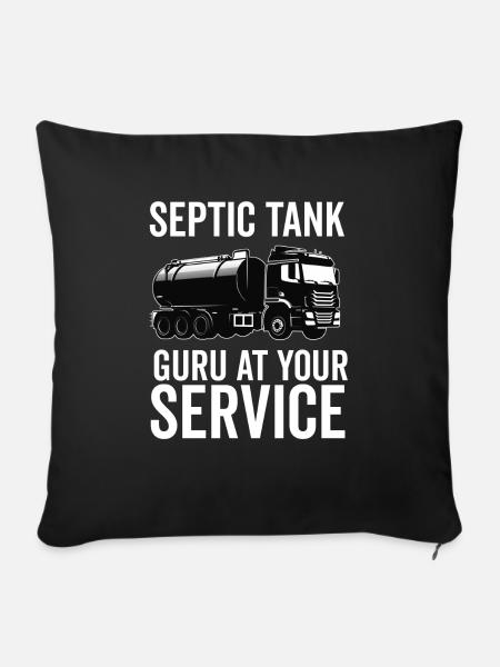 Klärgrubenpumpen-Servicer, Kanalsystem-Installateur - Sofakissen mit Füllung 45 x 45 cm - Schwarz