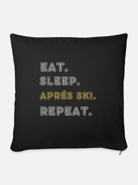 Aprés Ski - Sofakissen mit Füllung 45 x 45 cm - Schwarz