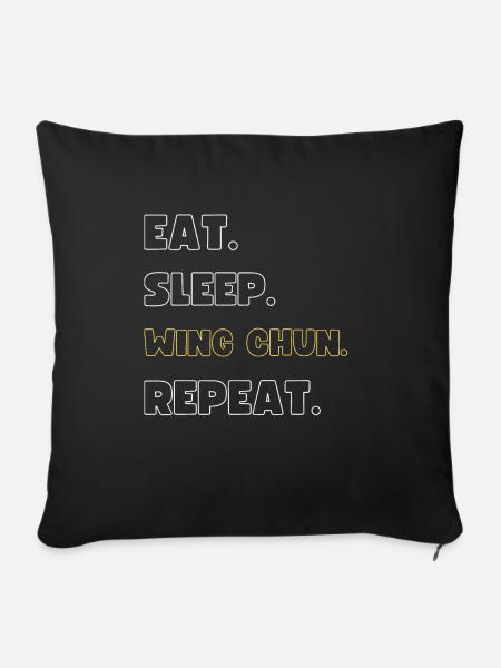 Wing Chun - Sofakissen mit Füllung 45 x 45 cm - Schwarz