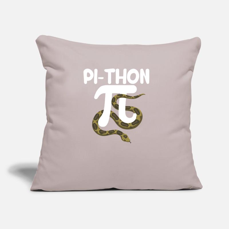 Pi-Thon Drôle Pi Jour Python Serpent Math Coussin et housse de 45 x 45 cm