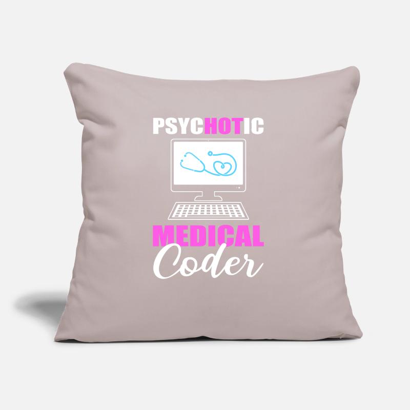 Psychotic Medical Coder Medical Coding Sofakissen mit Füllung 45 x 45 cm
