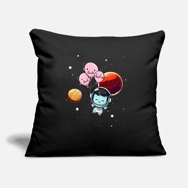 Blobfish Planète astronaute de l’espace Coussin et housse de 45 x 45 cm