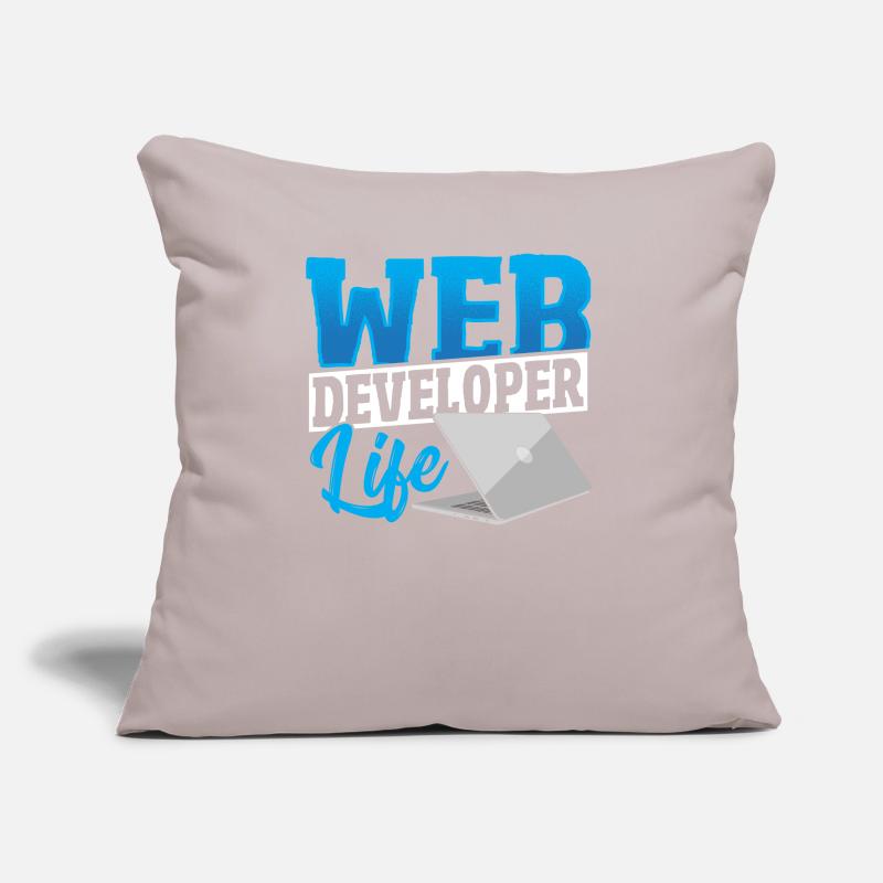 Web Developer Life Web Developer Programmer Sofa pillow with filling 45cm x 45cm