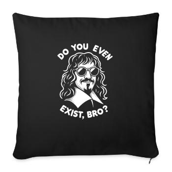 Philosophe Descartes Le dessein pour une philosophie - Coussin et housse de 45 x 45 cm - noir - Devant