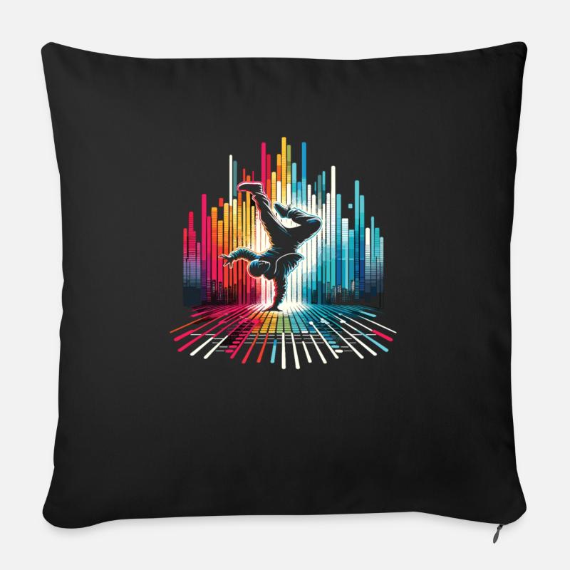 Breakdance Breakdancer Breakdance Kinder - Sofakissen mit Füllung 45 x 45 cm - Schwarz