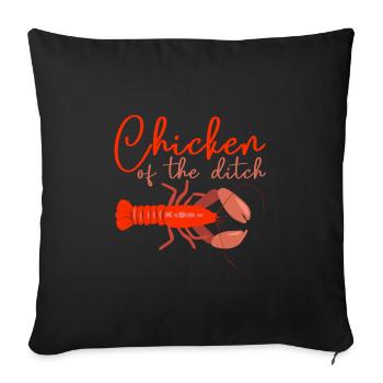 Poulet du fossé - Coussin et housse de 45 x 45 cm - noir - Devant