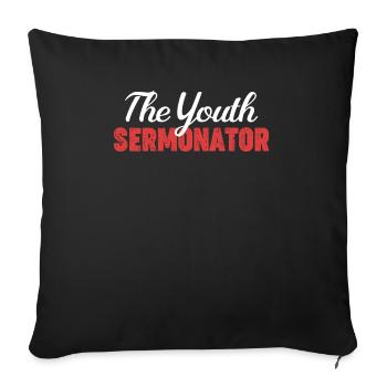 The Youth Preacher Funny Youth Pastor - Sofa pillow with filling 45cm x 45cm - black - Front