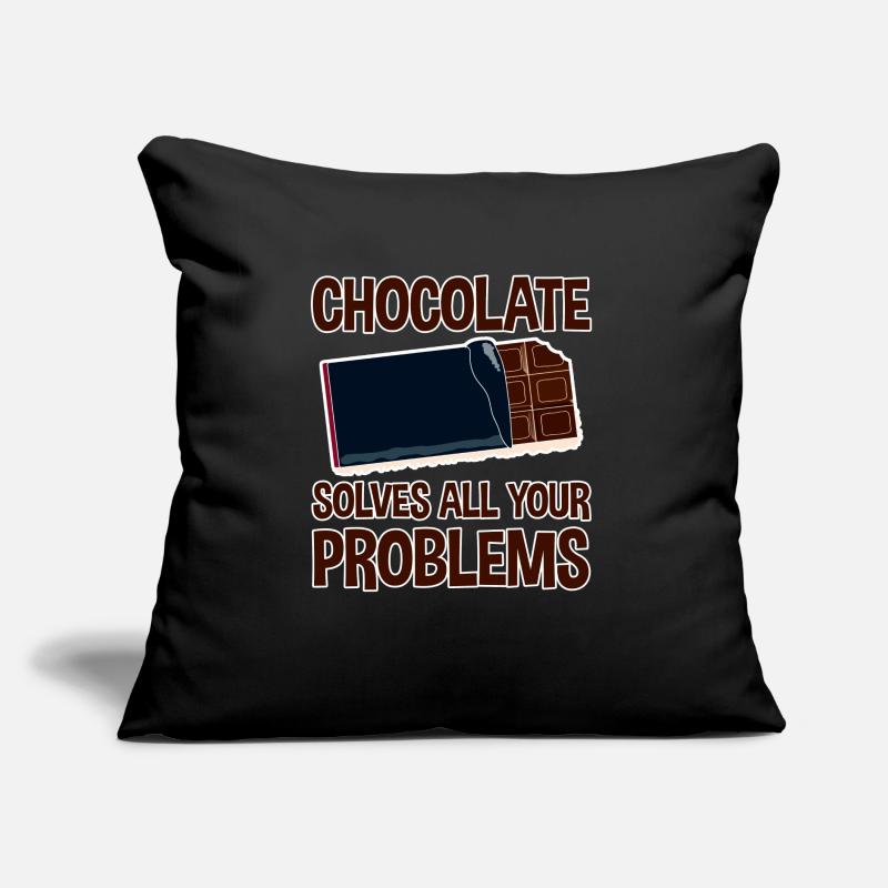 Chocolate Solves All Your Problems Sofakissen mit Füllung 45 x 45 cm
